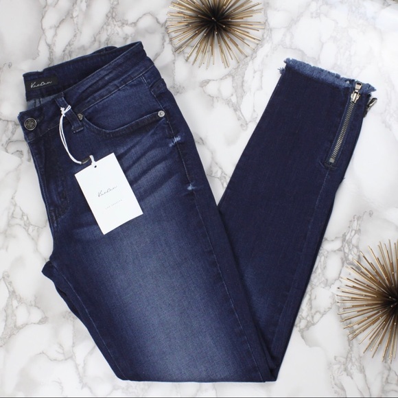 KanCan Denim - Kancan Marisa Raw Hem Ankle Zipper Skinny Jean